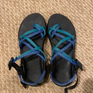 Blue chacos